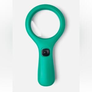 Green Round 3x LED Magnifying Glass Seniors Reading Inspection Coins Jewelry